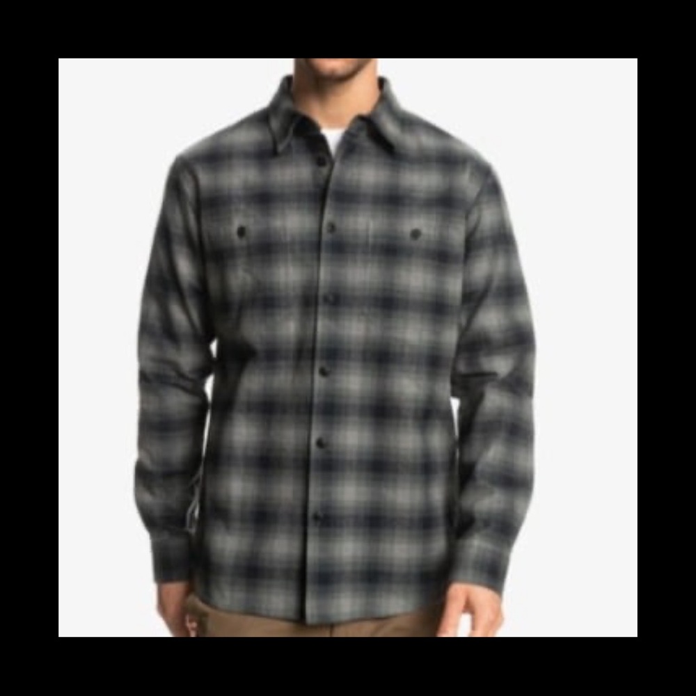 Quicksilver Men's Waterman Cliff Edge Long Sleeve Shirt Size L